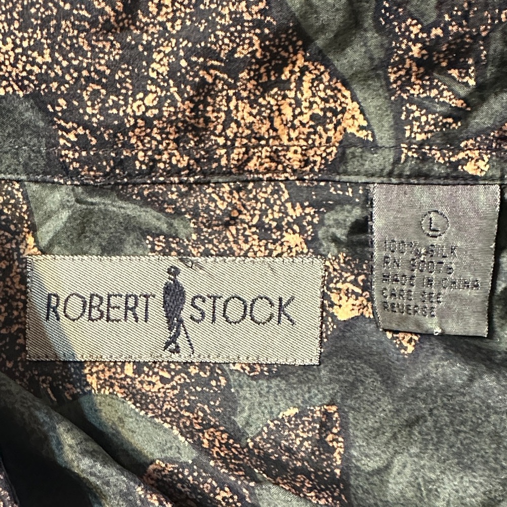 Men's Elegant Dinosaur Patterned Button Down SILK… - image 2